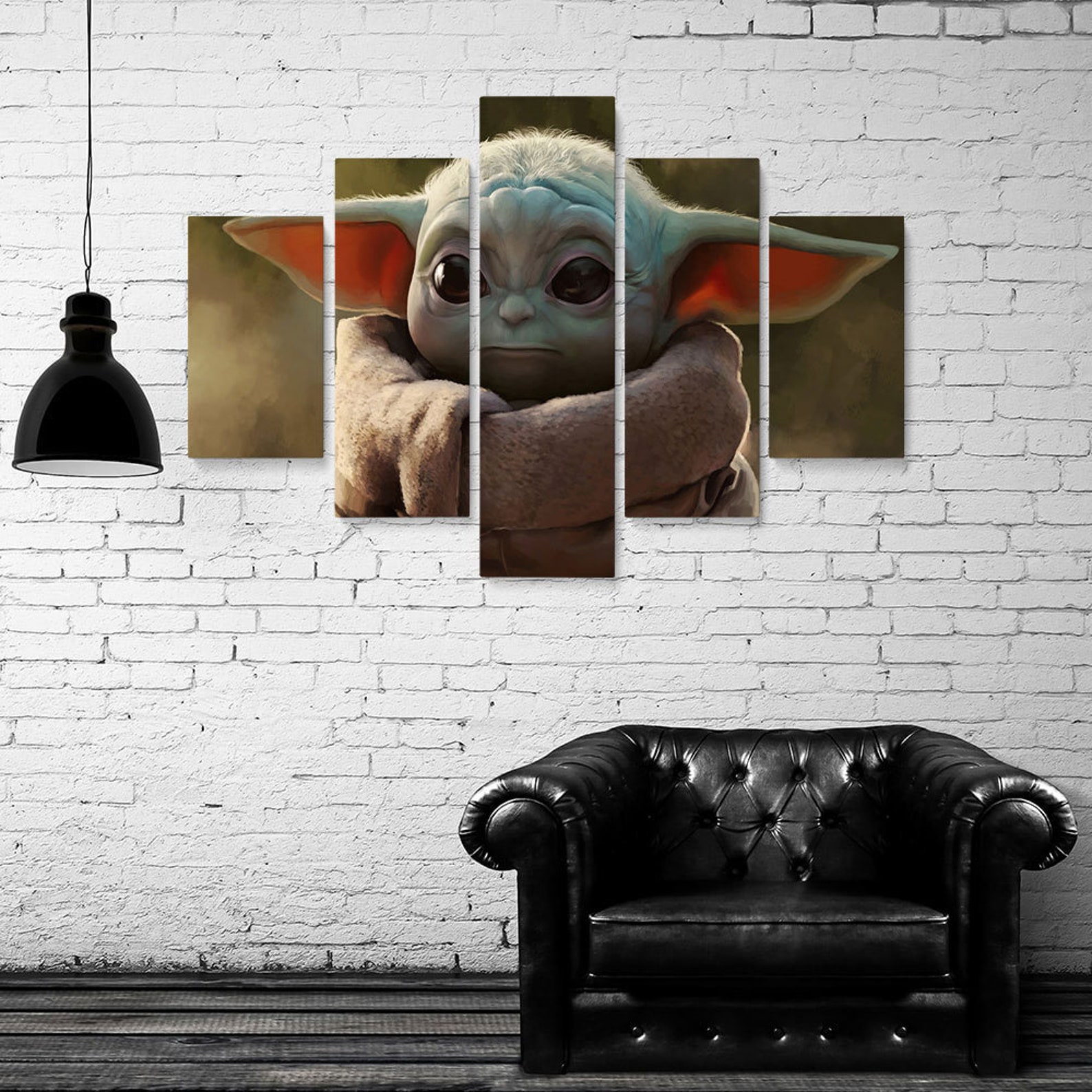 Star Wars Baby Yoda Canvas Art Wall Art Home Decor Etsy