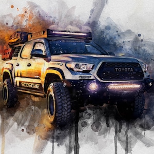 Car Watercolor From Photo Portrait Car Painting From Photo Personalized Gift for Car Lovers Watercolor Art on Canvas