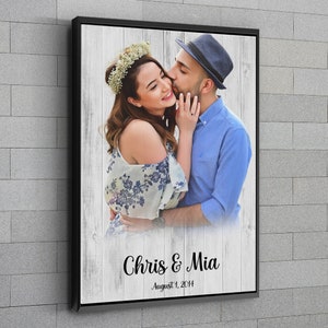 Custom Photo | Painting on Wood Print | Wedding Portrait | Anniversary Gift| Wedding Illustration | Personalized Photo | Boyfriend Gift