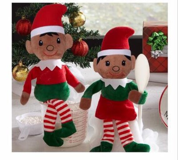african american plush elves
