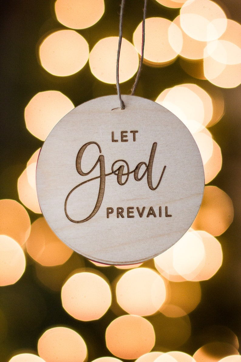 Let God Prevail ornament, Christ centered Christmas gift, Relief Society gift, LDS primary gifts, LDS, neighbor gift, ministering gift image 1