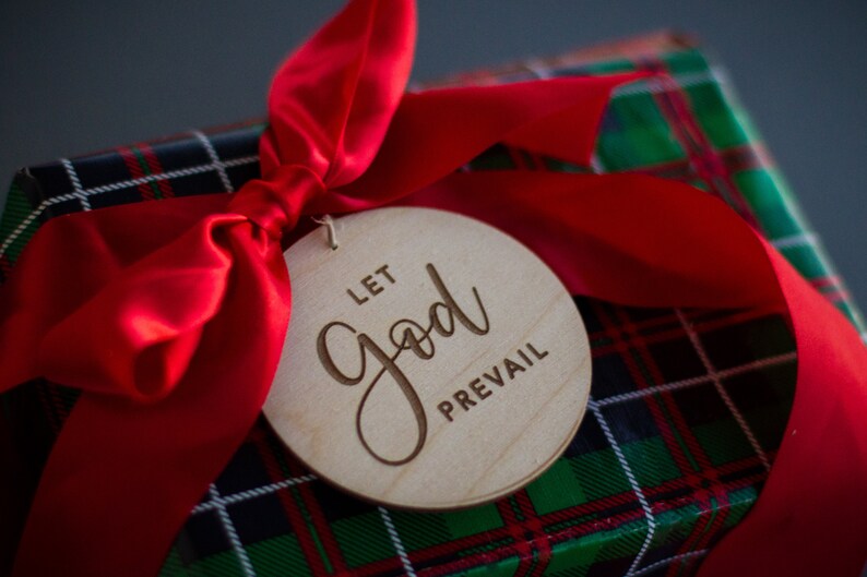 Let God Prevail ornament, Christ centered Christmas gift, Relief Society gift, LDS primary gifts, LDS, neighbor gift, ministering gift image 4