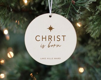 Personalized Christmas Ornament: Christ is Born