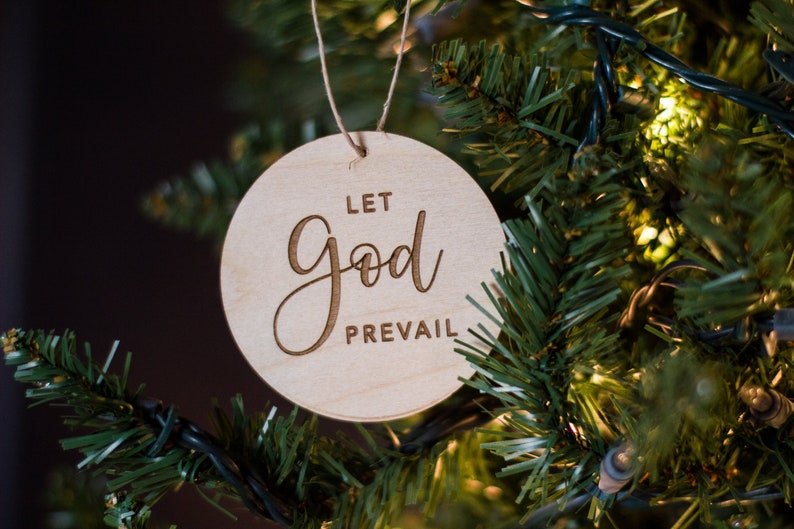 Let God Prevail ornament, Christ centered Christmas gift, Relief Society gift, LDS primary gifts, LDS, neighbor gift, ministering gift image 2