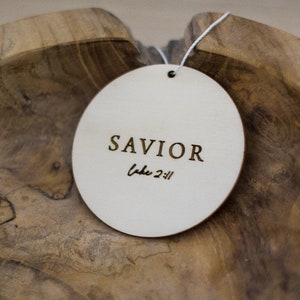 24 Names of Christ 5 inch Ornament Set, Christ Name Christmas Ornament, Names of Jesus, Christian Advent Calendar, Jesus ornaments
