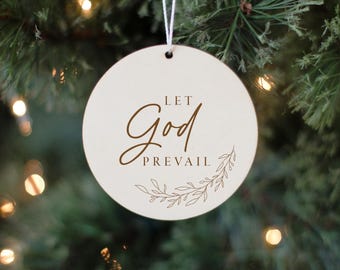 Let God Prevail, Relief Society gift, LDS Christmas ornament, Christ centered Christmas gift, Bulk ward gift, Primary kids gift
