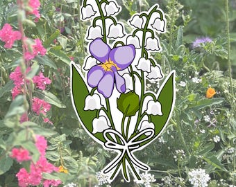 Personalized Digital Birth Flower Bouquet | Custom Family Birth Month Flowers | Printable Wall Art | Birthday Gift | Digital Download