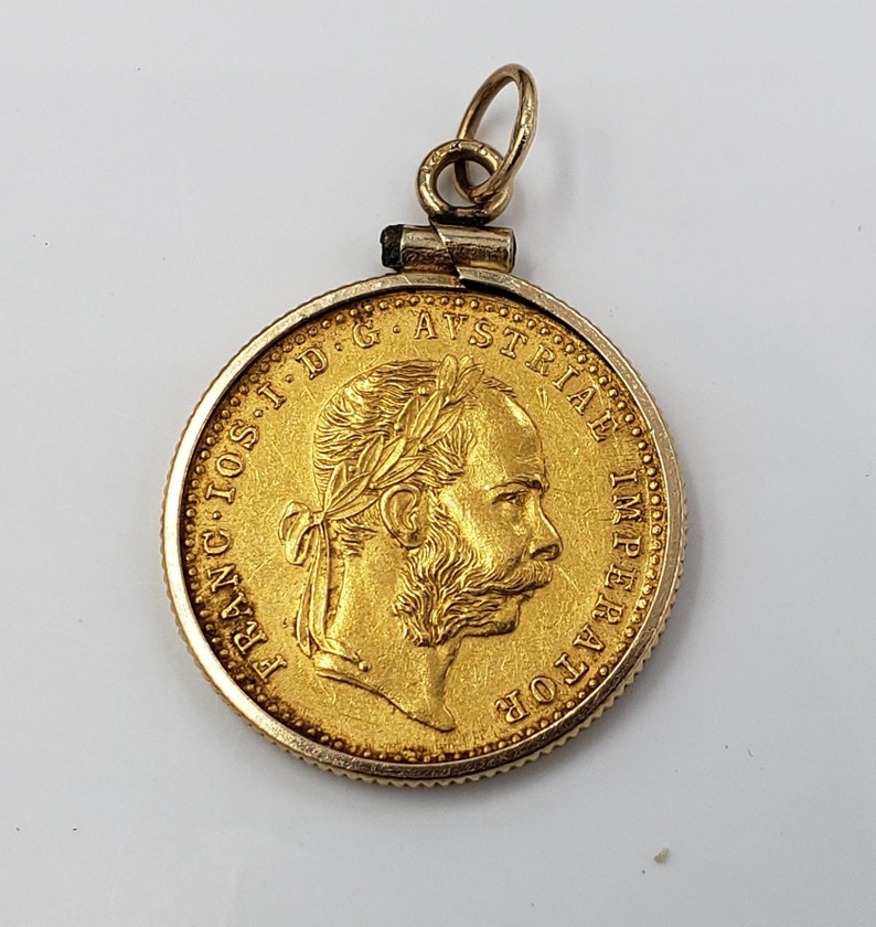 Franc IOS I D G Avstriae Imperator 1915 Gold Coin Pendant | Etsy