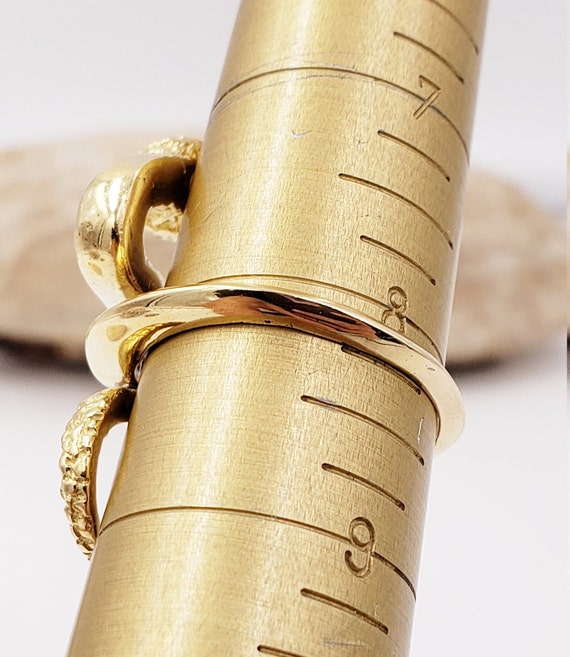 Snake with Ruby Eyes Ring Size in 18 Kt Size 8.25… - image 8