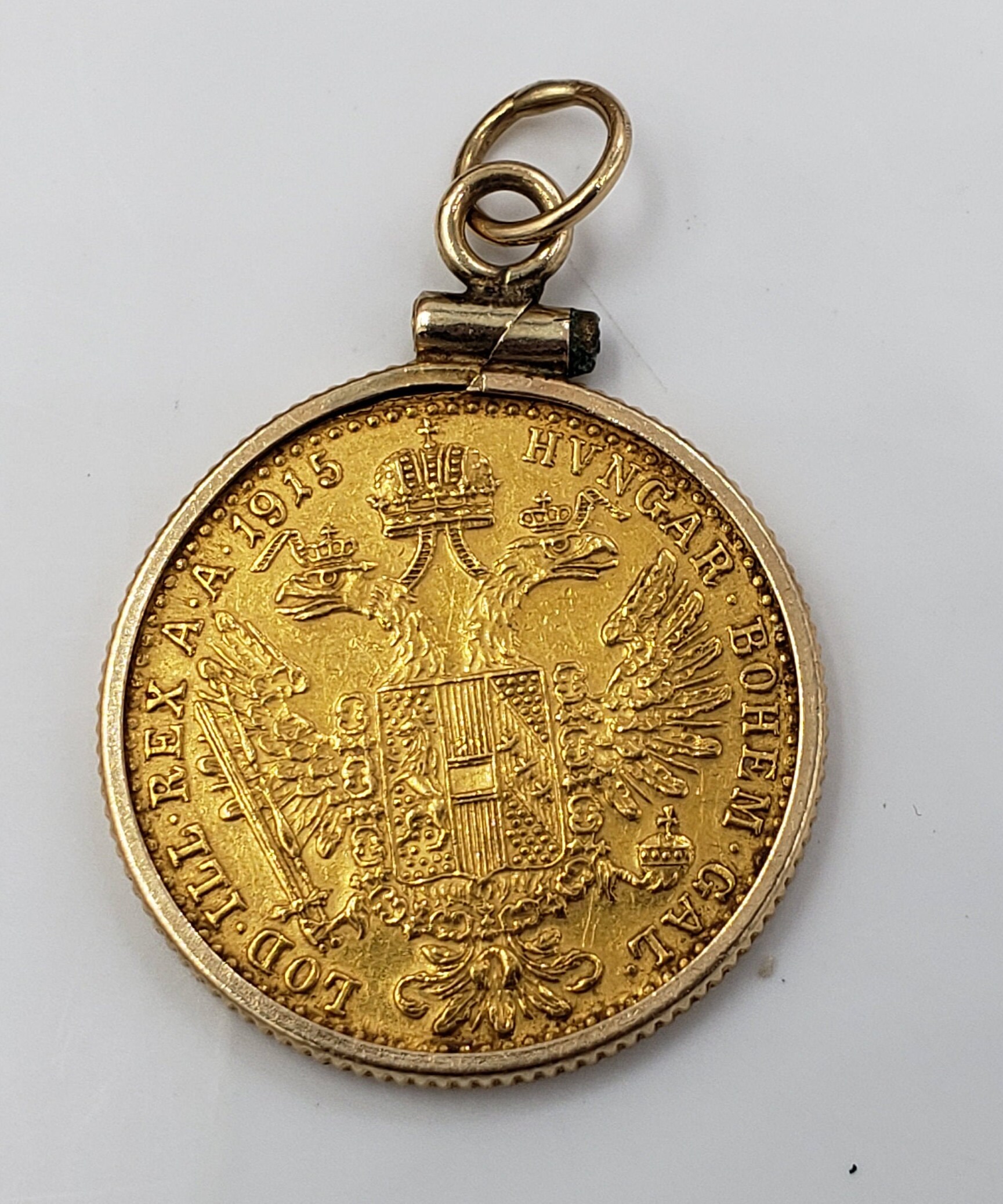 Franc IOS I D G Avstriae Imperator 1915 Gold Coin Pendant - Etsy