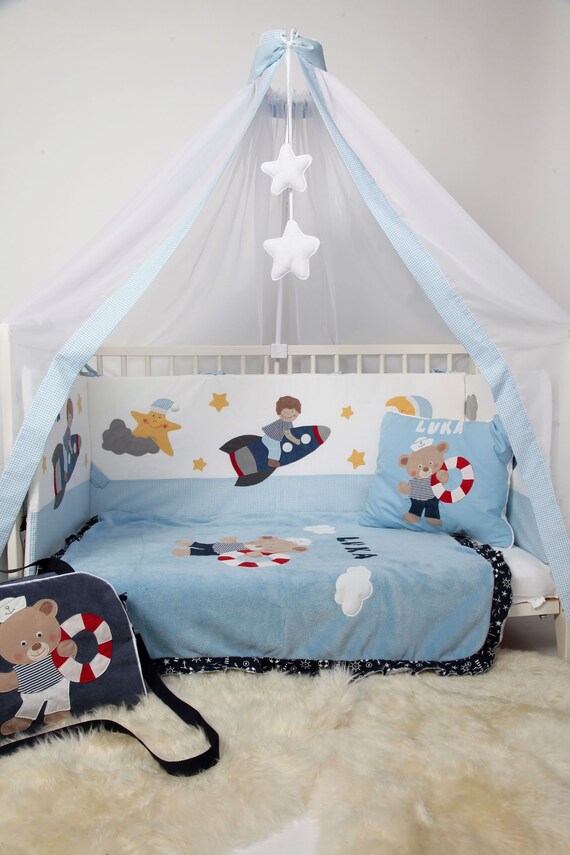 Personalized Custom Crib Bumpers Liners Baby Boy Crib Bumpers Etsy