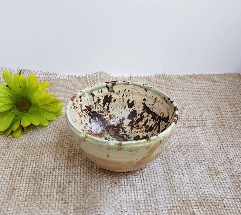 Handmade ceramic wheel thrown Peace Bowl Crafted in 2001.
