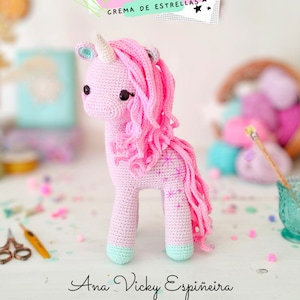 Cream Unicorn with Stars - Amigurumi Pattern