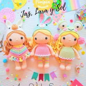 Happy Birthday! Patterns dolls Jaz, Lara and Sol