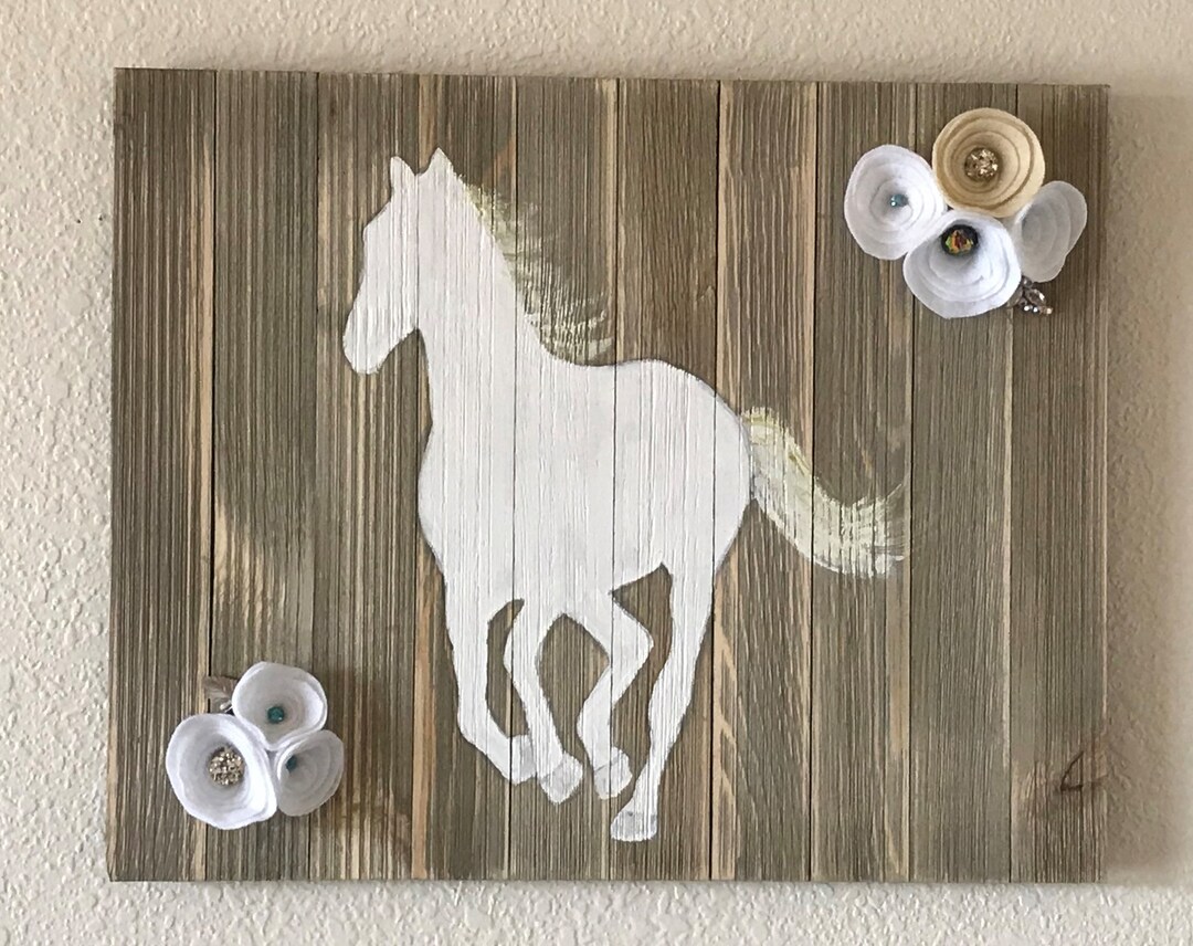 Rustic Horse Wall Art Girls Room Wall Art Room Decor Horse Etsy