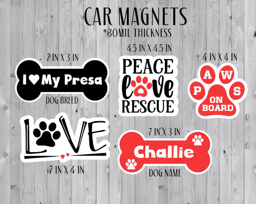 Custom Car Dog Bone Car Paws on Board Etsy