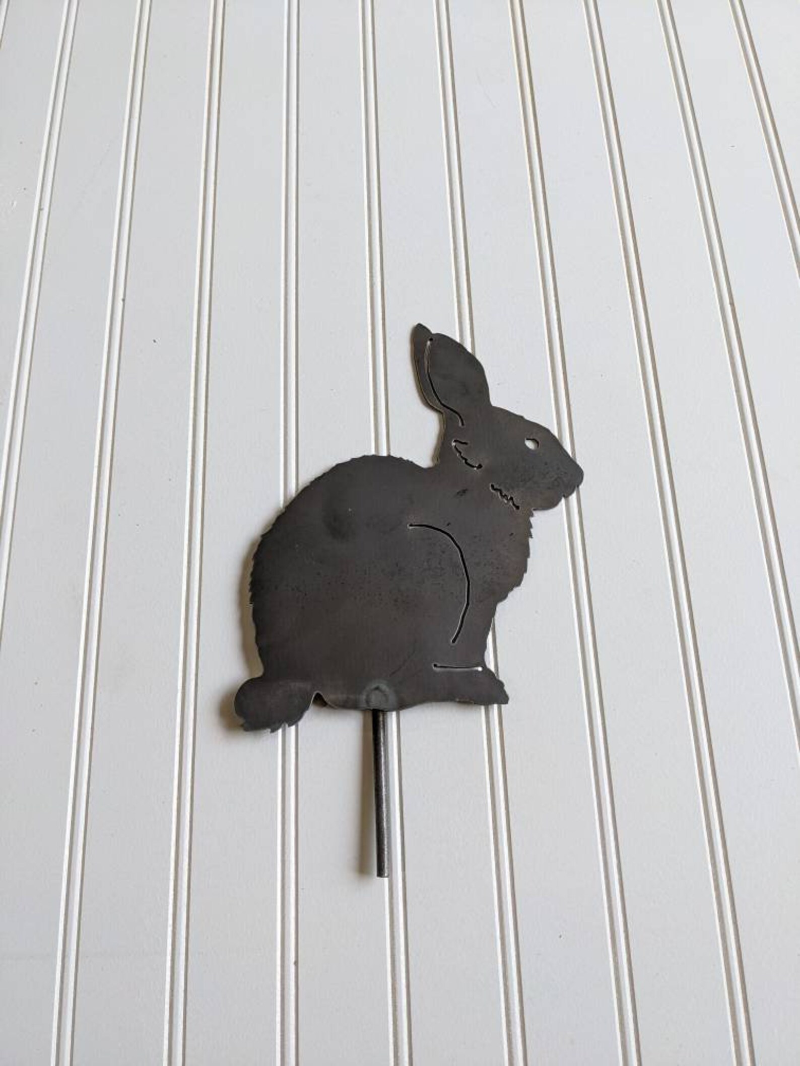 Metal Rabbit Garden Yard Art Etsy