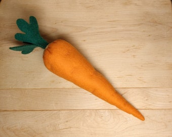 Wool Felt Carrot | Sustainable 100% Wool Felt | Wool Food | Toy Play Food | Felt Food | Imaginative Play | Home Decor