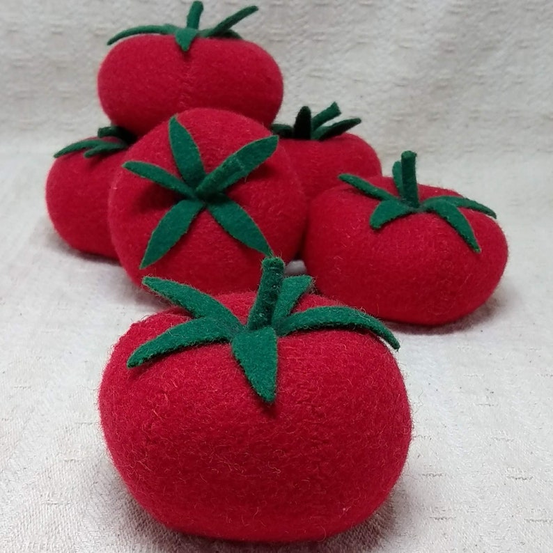 Wool Felt Tomato Wool Food Play Food Toy Felt Food Etsy