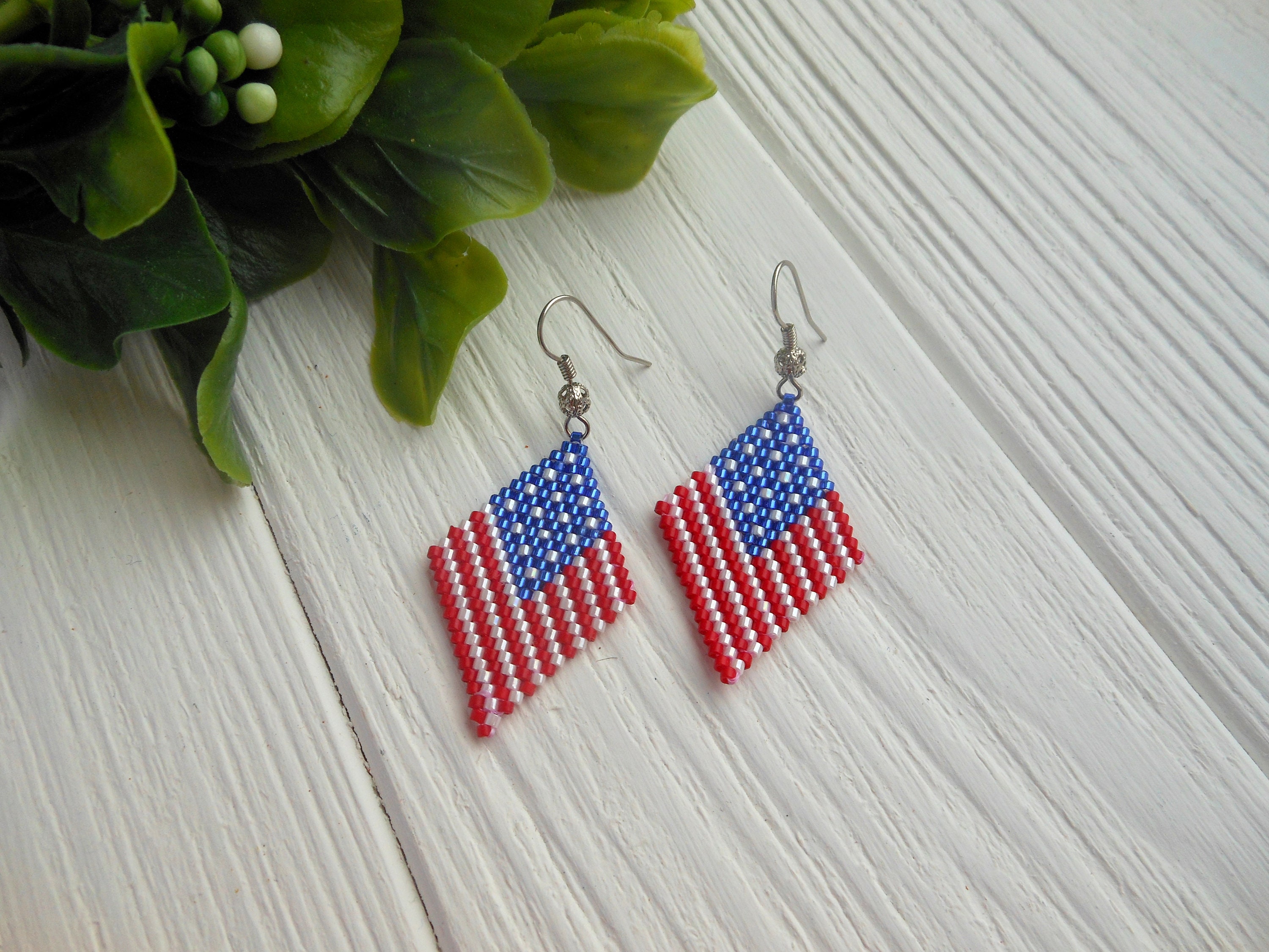 American Flag Star Earrings – Crowned By Ellie
