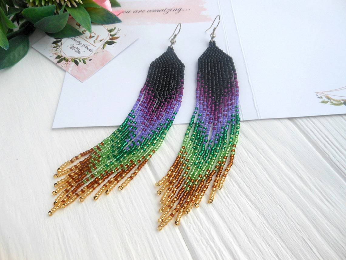 mardi gras dangle earrings
