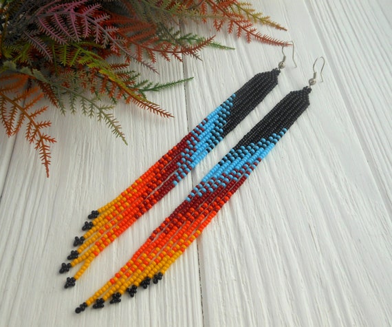Small Beaded Tribal Earring Small Beaded Tribal Earring