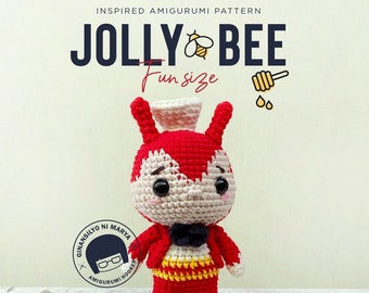 Crochet Doll Amigurumi Pattern Jolly Bee,PDF Pattern, English