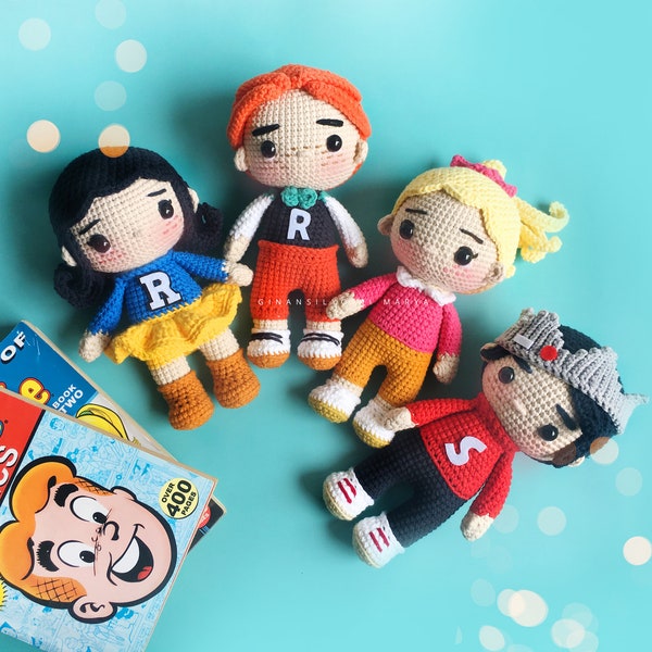 Archie and Friends Amigurumi Pattern, Pdf Pattern, English