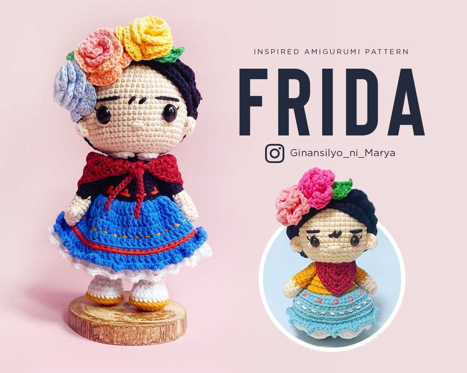 Crochet Doll Amigurumi Pattern Frida PDF Pattern English Etsy
