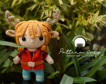 Crochet Doll Amigurumi Pattern Deer Boy, PDF Pattern, English