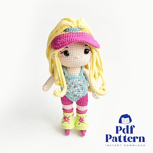 Crochet Doll Amigurumi Pattern Barbs, PDF Pattern, English