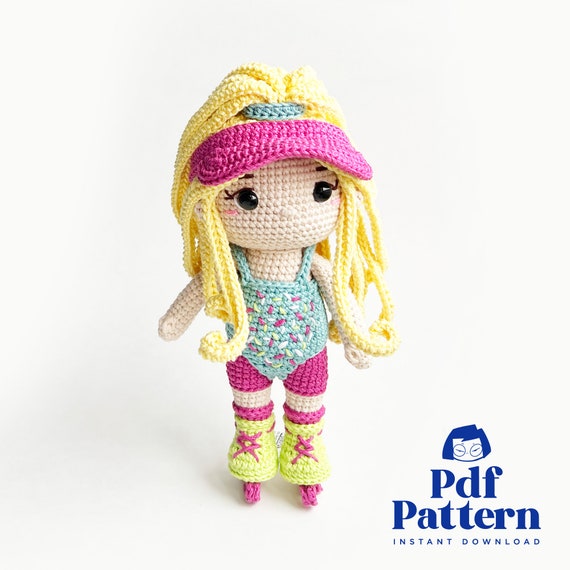 Crochet Doll Amigurumi Pattern Barbs, PDF Pattern, English