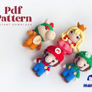 Crochet Doll Amigurumi Pattern Game World, PDF Pattern, English