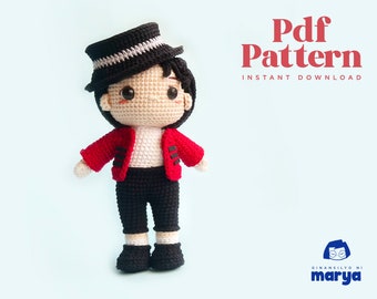 Crochet doll Amigurumi Pattern Michael, PDF Pattern, English