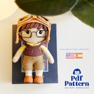 Crochet Doll Amigurumi Pattern Carl, PDF Pattern, English, Espanol