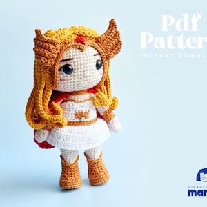 Crochet Doll Amigurumi Pattern Shera, PDF Pattern, English