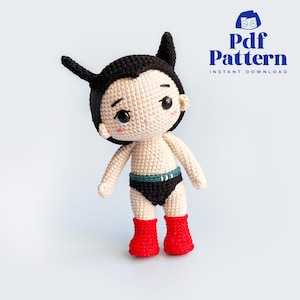 Crochet Doll Amigurumi Pattern Friend Robot, PDF Pattern, English