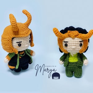 Wzór na szydełkową lalkę Amigurumi Variant Hero, Wzór PDF, Angielski