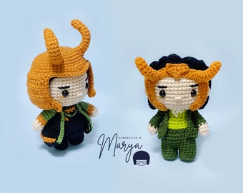 Virkad docka Amigurumi Mönster Variant Hero, PDF Mönster, Engelska