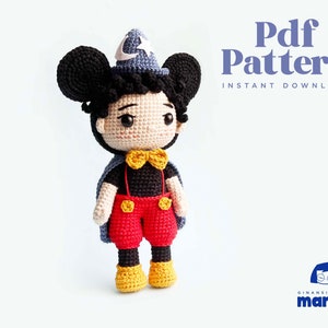Crochet Doll Amigurumi Pattern Mikey, PDF Pattern, English