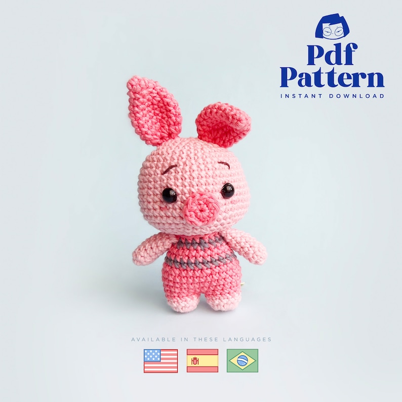 Crochet Doll Amigurumi Pattern Winnie and Friends, PDF Pattern, English, Espanol image 7