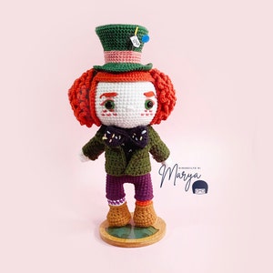 Crochet Doll Amigurumi Pattern Fun Hatter, PDF Pattern, Anglais image 2