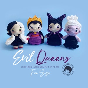 Crochet Doll Amigurumi Pattern Queen Sisters, PDF Pattern, English