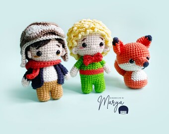 Crochet Doll Amigurumi Pattern Prince and Friends, PDF Pattern, English