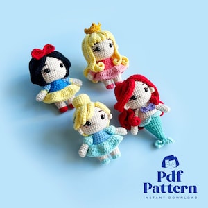 Crochet Doll Amigurumi Pattern Fairytale Princess, PDF Pattern, English