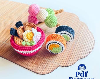 Patrón de muñeca amigurumi de crochet, serie japonesa, PDF digital, inglés