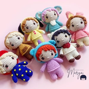 Puppe Amigurumi Häkelanleitung K-Pop Friends, PDF Pattern, engl