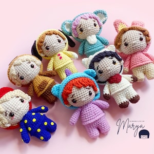 Crochet Doll Amigurumi Pattern K-Pop Friends, PDF Pattern, English