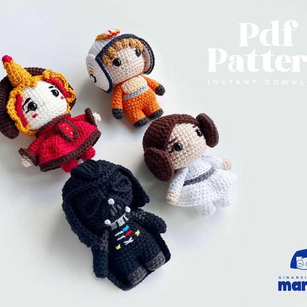 Häkelpuppe Amigurumi Häkelanleitung Galaxy, PDF Häkelanleitung, englisch