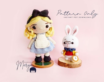 Patrón de muñeca amigurumi de crochet La aventura de Alize, patrón PDF, inglés